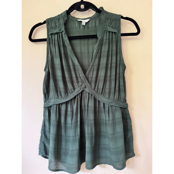 Lucky Brand Women's Sleeveless Babydoll Surplice Fairy Blouse Size XS‎ Boho - Picture 14 of 14